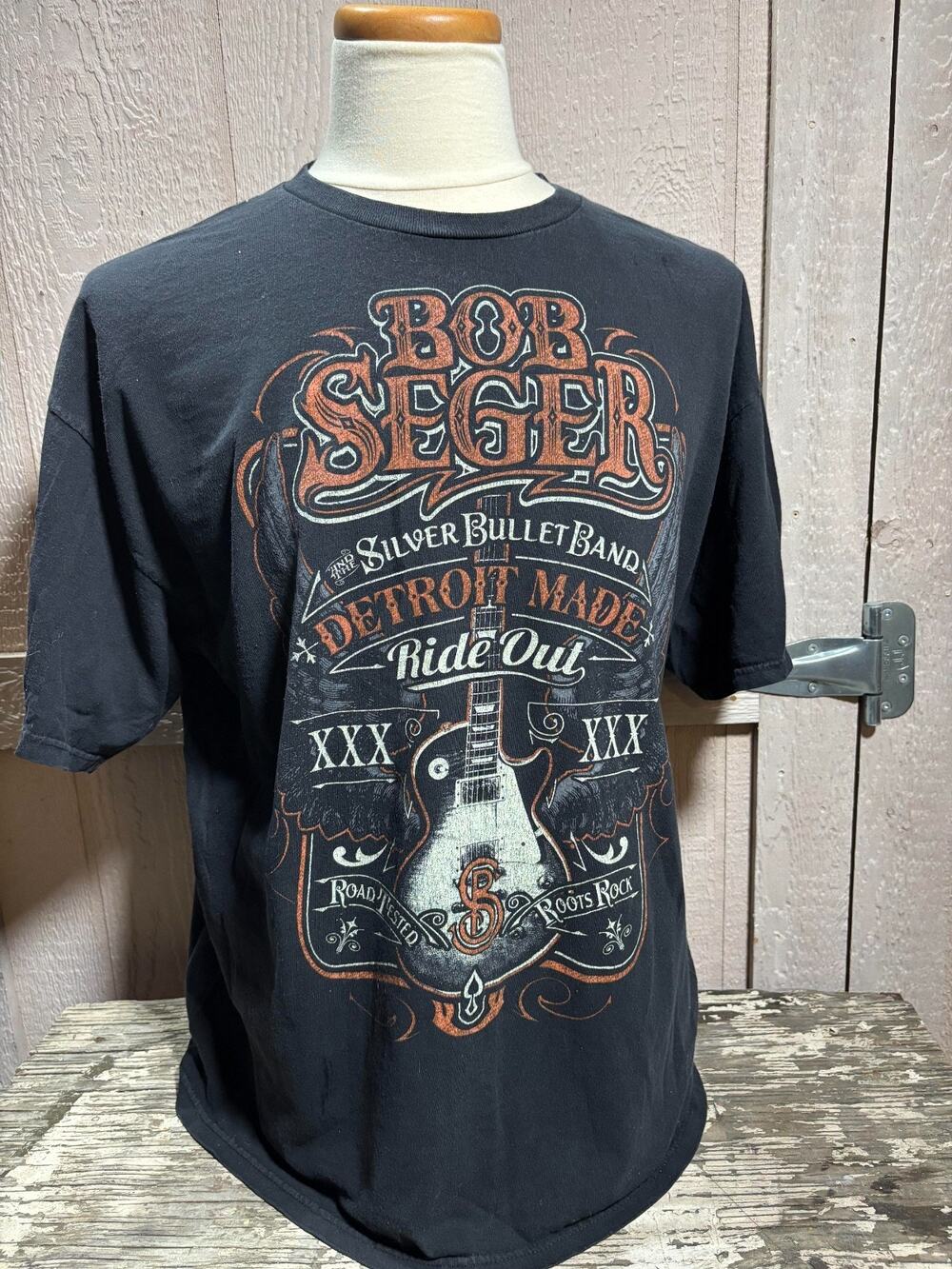 Bob Seger Ride Out Tour T Shirt Size XXL double sided band tee Detroit 2XL rock